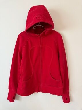 lululemon athletica Red Full-Zip Hooded Sweatshirt